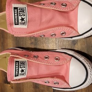 Girls size 12 Pink Converse NO LACES